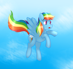 Size: 1900x1800 | Tagged: safe, artist:sane, derpibooru import, rainbow dash, pegasus, cloud, cutie mark, flying, multicolored hair, purple eyes, sky, wings