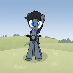 Size: 3600x3600 | Tagged: safe, artist:superderpybot, oc, oc only, original species, pony, anti-aircraft gun, blue eyes, gepard 1a2, ponified, ponified vehicle, solo, tank pony
