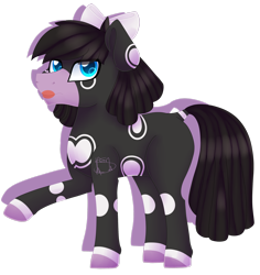 Size: 1920x2033 | Tagged: safe, artist:spokenmind93, derpibooru import, oc, zebra, bow, gothitelle, hair bow, pokémon, ponymon, solo, zebra oc