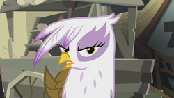 Size: 1920x1080 | Tagged: safe, derpibooru import, screencap, gilda, griffon, season 5, the lost treasure of griffonstone, female, griffonstone, looking at you, solo