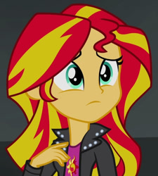 Size: 557x618 | Tagged: safe, derpibooru import, screencap, sunset shimmer, equestria girls, rainbow rocks, cropped, solo