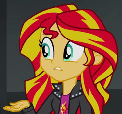Size: 659x618 | Tagged: safe, derpibooru import, screencap, sunset shimmer, equestria girls, rainbow rocks, cropped, solo