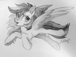 Size: 962x721 | Tagged: safe, artist:sofiko-ko, derpibooru import, rainbow dash, pegasus, pony, sketch, solo