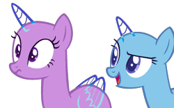 Size: 1126x704 | Tagged: safe, artist:alari1234-bases, derpibooru import, oc, oc only, alicorn, pony, amending fences, alicorn oc, bald, base, bust, duo, eyelashes, female, horn, mare, open mouth, simple background, smiling, transparent background, wide eyes, wings