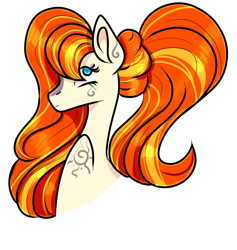 Size: 868x916 | Tagged: safe, artist:glorymoon, derpibooru import, oc, oc:rose fire, pony, bust, female, mare, portrait, simple background, solo, white background