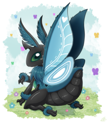 Size: 1145x1304 | Tagged: safe, artist:vavacung, derpibooru import, queen chrysalis, changeling, insect, moth, comic:out of chrysalis, female