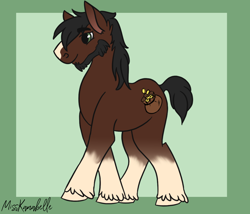 Size: 1750x1500 | Tagged: safe, artist:misskanabelle, derpibooru import, oc, oc only, oc:artful dodger, earth pony, pony, abstract background, beard, earth pony oc, facial hair, solo, unshorn fetlocks