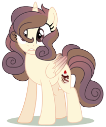 Size: 1194x1429 | Tagged: safe, artist:venomous-cookietwt, derpibooru import, oc, alicorn, pony, female, mare, offspring, parent:pound cake, parent:princess flurry heart, parents:poundflurry, simple background, solo, transparent background