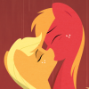 Size: 100x100 | Tagged: artist needed, safe, derpibooru import, applejack, big macintosh, applecest, applemac, female, icon, incest, kissing, male, picture for breezies, shipping, straight