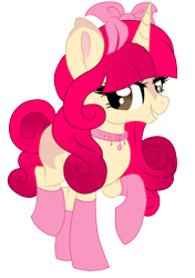 Size: 1512x2150 | Tagged: safe, artist:sajimex, derpibooru import, oc, oc only, oc:aria (min), pony, unicorn, bow, clothes, collar, dissociative identity disorder, simple background, socks, solo, transparent background