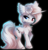 Size: 871x900 | Tagged: safe, artist:lucid-guardian, derpibooru import, oc, oc only, oc:lunar eclipse, unicorn, black background, chest fluff, ear fluff, ears, female, flower, flower in hair, heterochromia, looking sideways, looking to side, mare, mouth hold, needle, simple background, solo, unshorn fetlocks, white fur