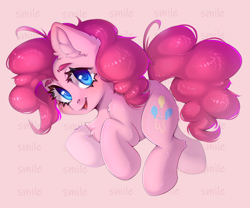 Size: 1200x1000 | Tagged: safe, artist:jennyberry, derpibooru import, pinkie pie, earth pony, pony, fluffy, smiling