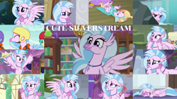 Size: 1280x721 | Tagged: safe, derpibooru import, edit, edited screencap, editor:quoterific, screencap, gallus, ocellus, sandbar, silverstream, sky beak, smolder, classical hippogriff, hippogriff, seapony (g4), horse play, non-compete clause, school daze, school raze, season 8, season 9, she's all yak, the hearth's warming club, uprooted, what lies beneath, blushing, claw hold, cupcake, cute, diastreamies, dilated pupils, eyes closed, female, food, hands on cheeks, helmet, puppy dog eyes, solo focus, tongue, tongue out
