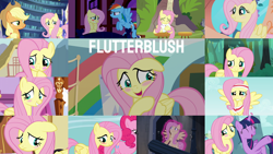 Size: 1280x721 | Tagged: safe, derpibooru import, edit, edited screencap, editor:quoterific, screencap, angel bunny, applejack, fluttershy, pinkie pie, rainbow dash, twilight sparkle, twilight sparkle (alicorn), alicorn, earth pony, pegasus, pony, castle mane-ia, filli vanilli, flutter brutter, hurricane fluttershy, it ain't easy being breezies, keep calm and flutter on, scare master, season 1, season 2, season 4, season 9, she talks to angel, she's all yak, suited for success, the super speedy cider squeezy 6000, the ticket master, cute, headband, hug, shyabetes
