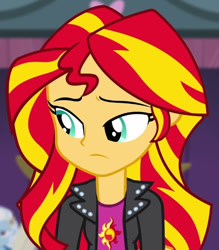 Size: 519x592 | Tagged: safe, derpibooru import, screencap, sunset shimmer, trixie, equestria girls, rainbow rocks, cropped, duo, duo female, female, solo focus