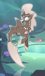 Size: 1785x3010 | Tagged: safe, artist:smilesupsidedown, derpibooru import, oc, oc only, original species, pony, sea pony, seapony (g4), shark, shark pony, base used, fins, high res, solo