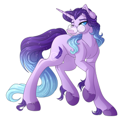 Size: 3402x3366 | Tagged: safe, artist:amazing-artsong, derpibooru import, oc, oc:lunar quill, pony, unicorn, female, glasses, high res, mare, simple background, solo, transparent background
