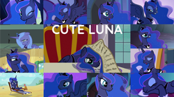 Size: 1280x719 | Tagged: safe, derpibooru import, edit, edited screencap, editor:quoterific, screencap, princess luna, alicorn, pony, a royal problem, between dark and dawn, bloom and gloom, do princesses dream of magic sheep, for whom the sweetie belle toils, friendship is magic, luna eclipsed, princess spike (episode), princess twilight sparkle (episode), season 1, season 3, season 7, season 9, sleepless in ponyville, the last problem, to where and back again, twilight's kingdom, alternate hairstyle, beach chair, crossed legs, cute, female, lunabetes, night, one eye closed, s1 luna, sad, sleeping, solo, wink