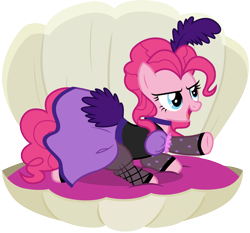 Size: 3217x3000 | Tagged: safe, artist:cloudyglow, derpibooru import, pinkie pie, earth pony, pony, over a barrel, season 1, clothes, dress, female, high res, mare, saloon dress, saloon pinkie, solo, vector