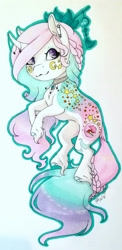 Size: 1600x3272 | Tagged: safe, artist:oneiria-fylakas, derpibooru import, oc, pony, unicorn, female, mare, solo, traditional art