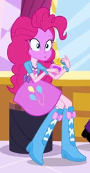 Size: 200x385 | Tagged: safe, derpibooru import, screencap, pinkie pie, equestria girls, equestria girls (movie), cropped, solo