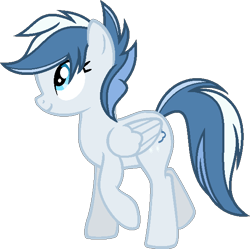 Size: 595x592 | Tagged: safe, artist:pegasski, derpibooru import, oc, oc:blizzard blast, pegasus, pony, female, mare, offspring, parent:double diamond, parent:night glider, parents:nightdiamond, simple background, solo, transparent background