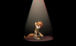 Size: 1882x1155 | Tagged: safe, artist:rexyseven, derpibooru import, oc, oc only, oc:rusty gears, earth pony, pony, clothes, female, mare, scarf, sock, socks, solo, striped socks