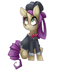 Size: 1488x1626 | Tagged: safe, artist:starlightspark, derpibooru import, oc, oc only, oc:hourglass, pony, unicorn, bowtie, clothes, crisis equestria, eyeshadow, female, filly, hat, horn, makeup, simple background, solo, top hat, transparent background, tuxedo, unicorn oc