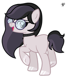 Size: 1218x1377 | Tagged: safe, artist:princessmoonsilver, derpibooru import, oc, oc:cosmic euphoria, earth pony, pony, female, glasses, mare, simple background, solo, transparent background