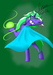 Size: 2480x3508 | Tagged: safe, artist:jimmy draws, derpibooru import, oc, oc only, oc:annie demon, demon, unicorn, cute, horn, magic, mantle, power