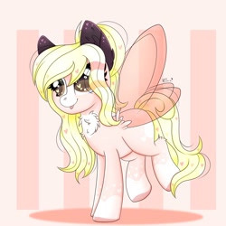 Size: 2000x2000 | Tagged: safe, artist:splashofsweet, derpibooru import, oc, oc only, pony, :p, butterfly wings, chest fluff, heart, raspberry, solo, tongue, tongue out, wings