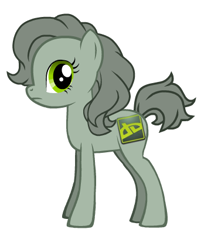 Size: 360x427 | Tagged: safe, artist:akip-chan, derpibooru import, earth pony, pony, cutie mark, deviantart, deviantart logo, eyelashes, frown, green eyes, sad, unhappy