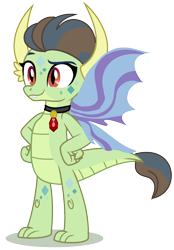 Size: 1020x1464 | Tagged: safe, artist:venomous-cookietwt, derpibooru import, oc, dragon, hybrid, magical lesbian spawn, offspring, parent:adagio dazzle, parent:princess ember, simple background, solo, transparent background