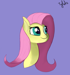 Size: 2250x2400 | Tagged: safe, artist:tyleks, derpibooru import, fluttershy, pegasus, pony, bust, cute, female, mare, solo