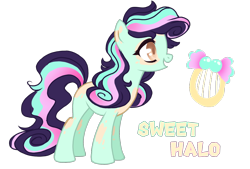 Size: 1596x1080 | Tagged: safe, artist:jvartes6112, derpibooru import, oc, oc only, earth pony, pony, earth pony oc, eyelashes, female, magical lesbian spawn, mare, offspring, open mouth, parent:bon bon, parent:lyra heartstrings, parents:lyrabon, reference sheet, simple background, smiling, solo, transparent background