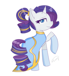 Size: 1560x1720 | Tagged: safe, artist:sunnyroop23, derpibooru import, rarity, pony, unicorn, clothes, dress, female, mare, simple background, solo, white background