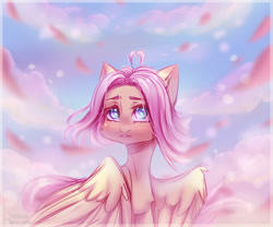 Size: 3000x2500 | Tagged: safe, artist:zefirka, derpibooru import, fluttershy, pegasus, pony, alternate hairstyle, chest fluff