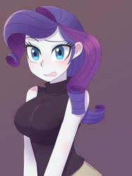 Size: 1620x2160 | Tagged: safe, artist:haibaratomoe, derpibooru import, rarity, equestria girls, adorasexy, blushing, breasts, cute, doodle, female, looking at you, open mouth, raribetes, raritits, sexy, sleeveless, solo