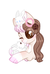 Size: 1280x1881 | Tagged: safe, artist:lilywolfpie-yt, derpibooru import, oc, oc:bunny bonbon, earth pony, pony, rabbit, animal, female, mare, simple background, solo, transparent background