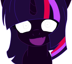 Size: 1312x1152 | Tagged: safe, artist:tcgamebot, derpibooru import, twilight sparkle, unicorn twilight, pony, unicorn, corrupted, female, looking at you, nightmare twilight, nightmarified, possessed, simple background, solo, transparent background