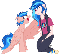 Size: 1670x1517 | Tagged: safe, artist:gallantserver, derpibooru import, oc, oc:sonic sentry, pegasus, pony, equestria girls, female, human ponidox, mare, self ponidox, simple background, transparent background