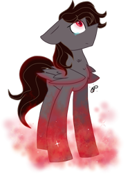 Size: 1114x1478 | Tagged: safe, artist:gallantserver, derpibooru import, oc, oc:erebus, pegasus, pony, crying, magic, male, simple background, solo, stallion, transparent background