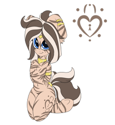 Size: 1280x1384 | Tagged: safe, artist:k-kopp, derpibooru import, oc, oc only, oc:kamba zahra, semi-anthro, zebra, armlet, chest fluff, clothes, cutie mark, ear fluff, ear piercing, earring, ears, female, jewelry, kneesocks, looking at you, necklace, no source available, piercing, reference sheet, ring, smiling, smiling at you, socks, solo, stripes, tail, tail ring