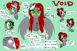 Size: 2048x1366 | Tagged: safe, artist:opalacorn, derpibooru import, oc, oc only, oc:void, pegasus, pony, blushing, breath, derp, ear piercing, earring, jewelry, looking at you, nose piercing, nose ring, piercing, reference sheet, smiling, solo, spread wings, unamused, wings