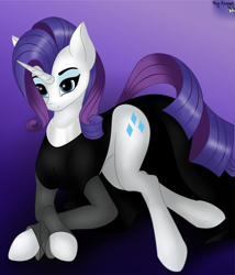 Size: 3000x3500 | Tagged: safe, artist:max_torreto, derpibooru exclusive, derpibooru import, rarity, pony, unicorn, clothes, dress, lying down