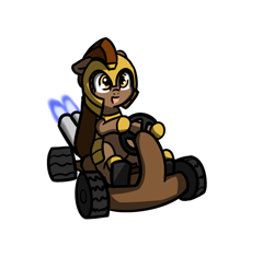 Size: 1038x978 | Tagged: safe, artist:neuro, oc, oc only, oc:honour bound, earth pony, pony, car, female, happy, mare, racecar, racing, simple background, solo, steering wheel, transparent background