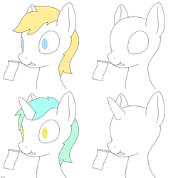 Size: 4000x4000 | Tagged: safe, artist:darkdoomer, oc, earth pony, unicorn, base, blank, flag, free to use, ms-paint, template