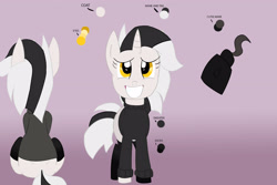 Size: 3600x2400 | Tagged: safe, artist:bestponies, derpibooru import, oc, oc only, oc:diamond horseshoe, unicorn, clothes, cutie mark, female, front view, mare, rear view, reference sheet, simple background, smiling, socks, sweater