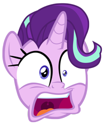 Size: 7000x8400 | Tagged: safe, artist:tardifice, derpibooru import, starlight glimmer, pony, unicorn, absurd resolution, faic, head only, open mouth, simple background, solo, transparent background, uvula, wide eyes