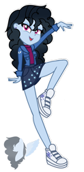 Size: 1096x2222 | Tagged: safe, artist:skyfallfrost, derpibooru import, oc, oc:skyfall frost, equestria girls, clothes, converse, jacket, shoes, simple background, skirt, solo, transparent background